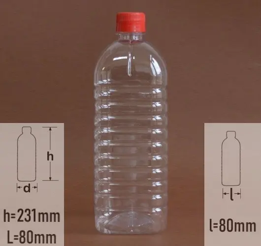 sticle PET 1 litru capac autosigilare alb